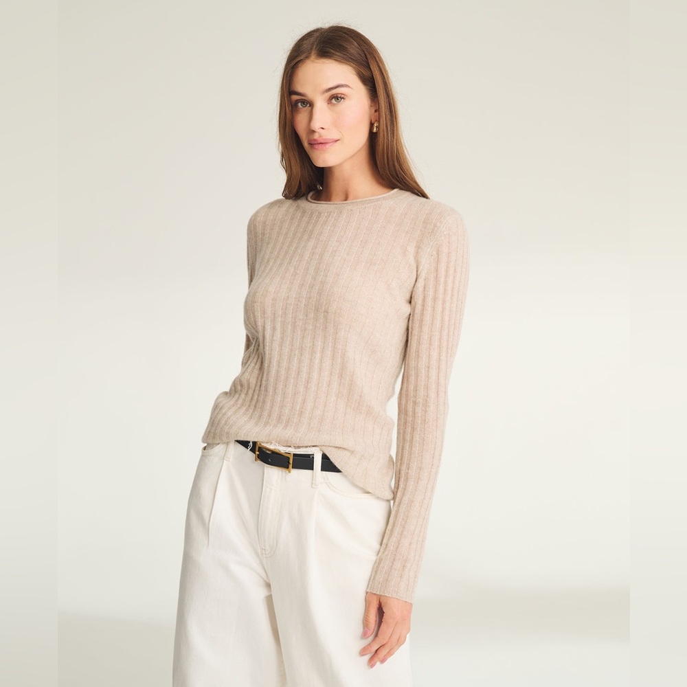 NAADAM Lightweight Cashmere Ribbed Sweater $158 MSRP - Picture 5 of 16